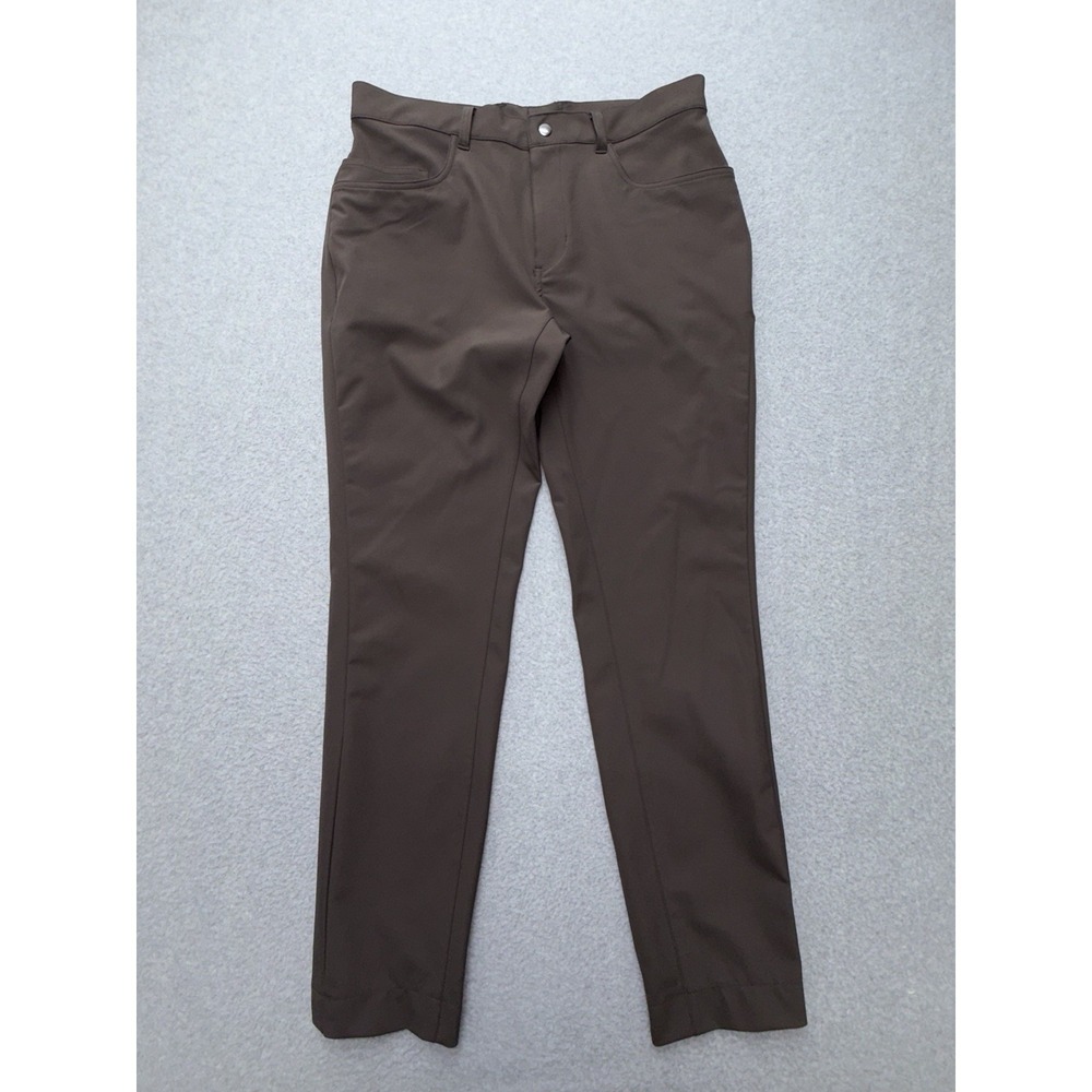State & Liberty Tech Pants Mens 33 Brown Athletic Stretch Chino Moisture Wicking